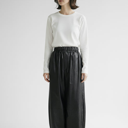 25AW SACRA シンセティックレザーパンツ 125521111