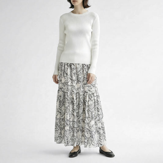 26SS SACRA ブラードペイズリースカート 126119122