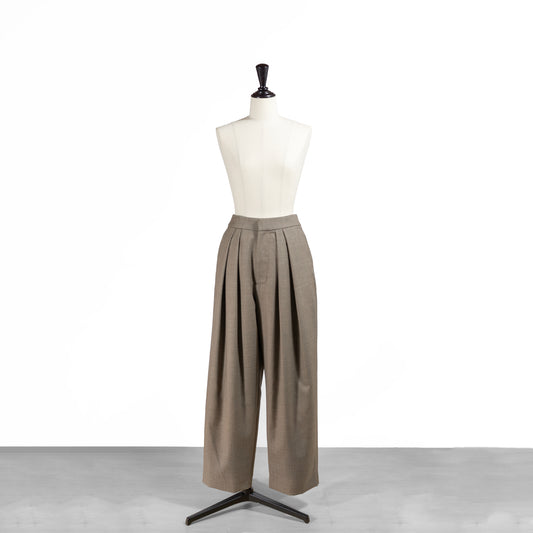 25AW SACRA ハイカウントウーステッドサージパンツ 125515112