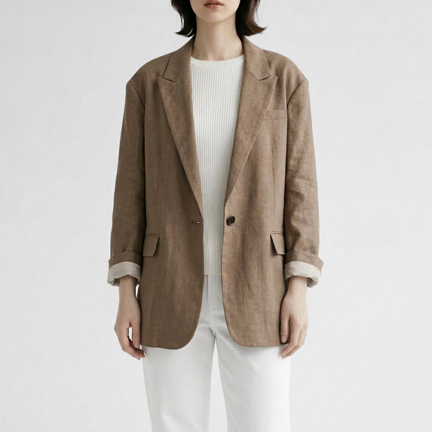 26SS SACRA リネンウールギャバジンジャケット 126101021