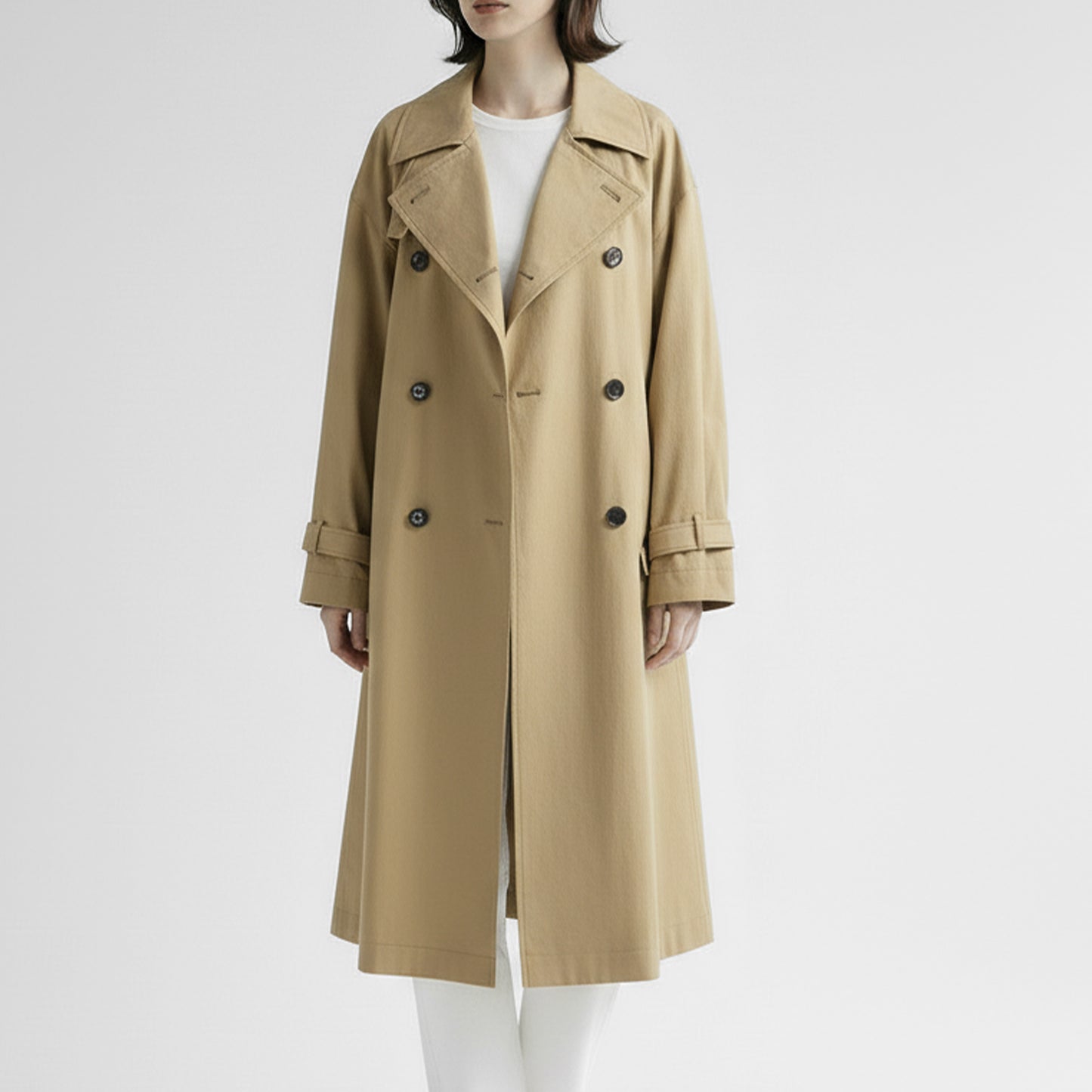 26AW SACRA クランプルドコットンロングコート 126100011