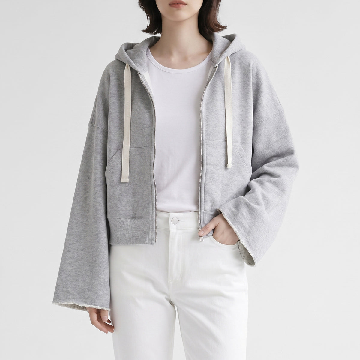 26AW SACRA プレミアムフリース ジップフーディ 126540091