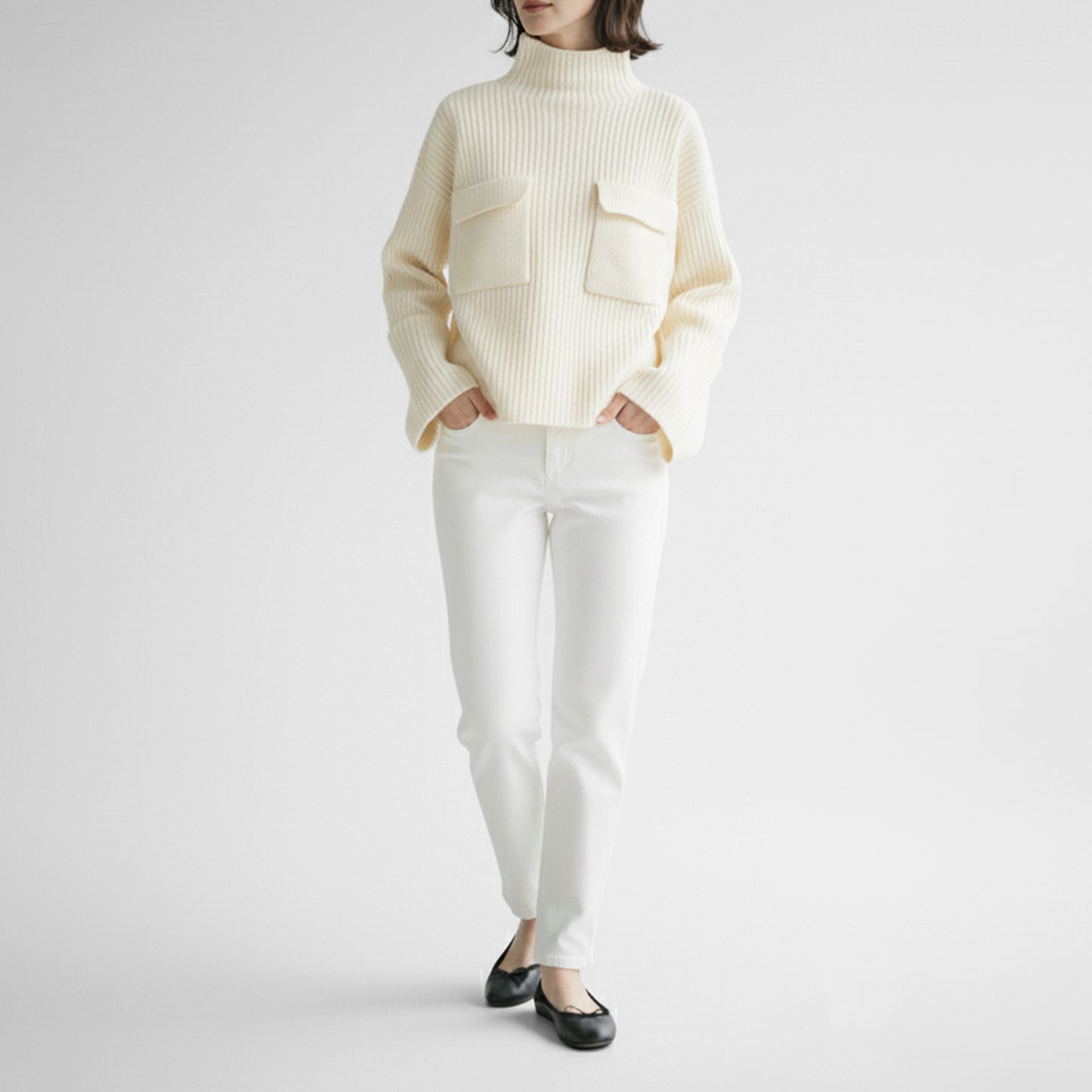 25AW SACRA ボイルラムウールリブトップ 125631081