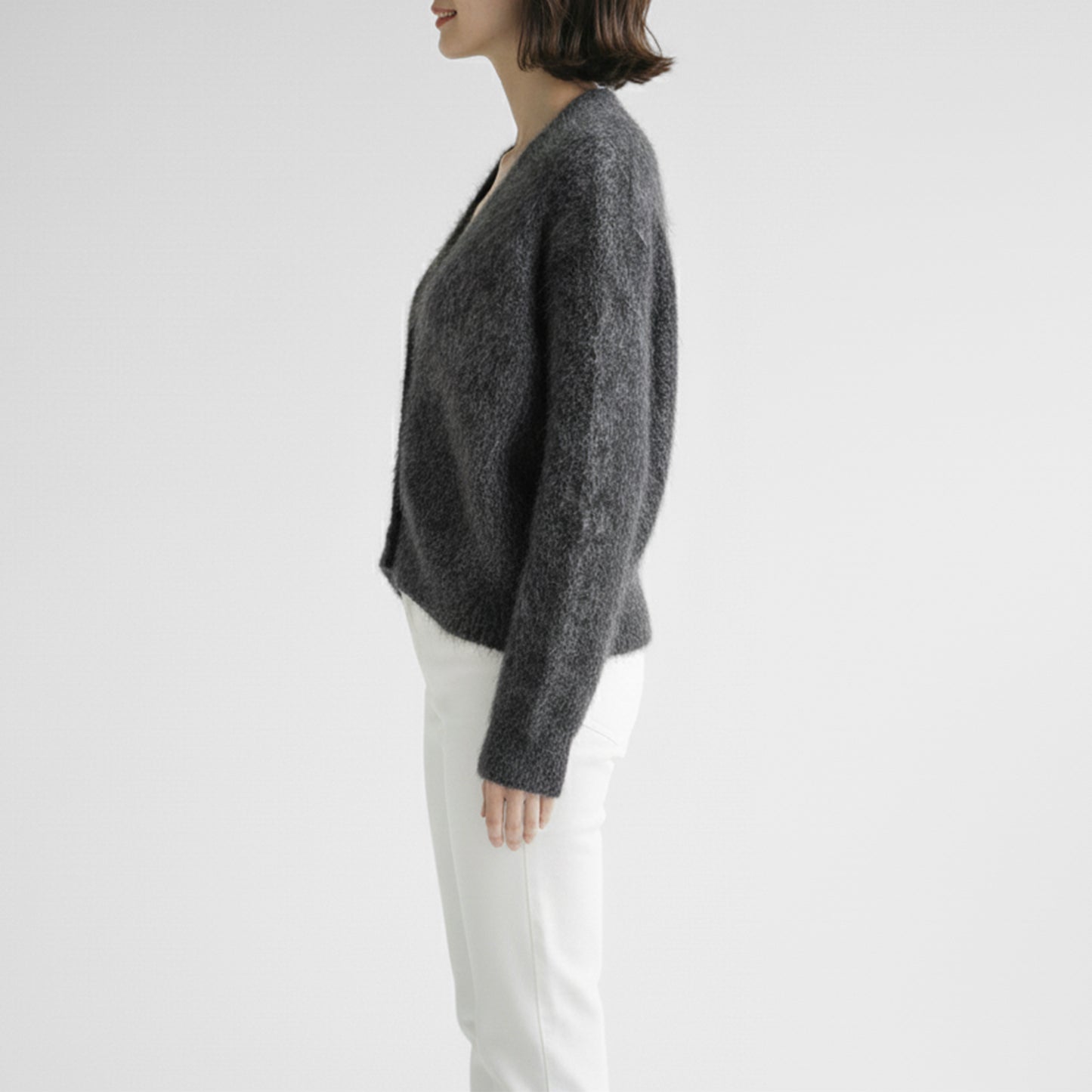 25AW SACRA エクストラファインモヘア ファローカーディガン 125634081