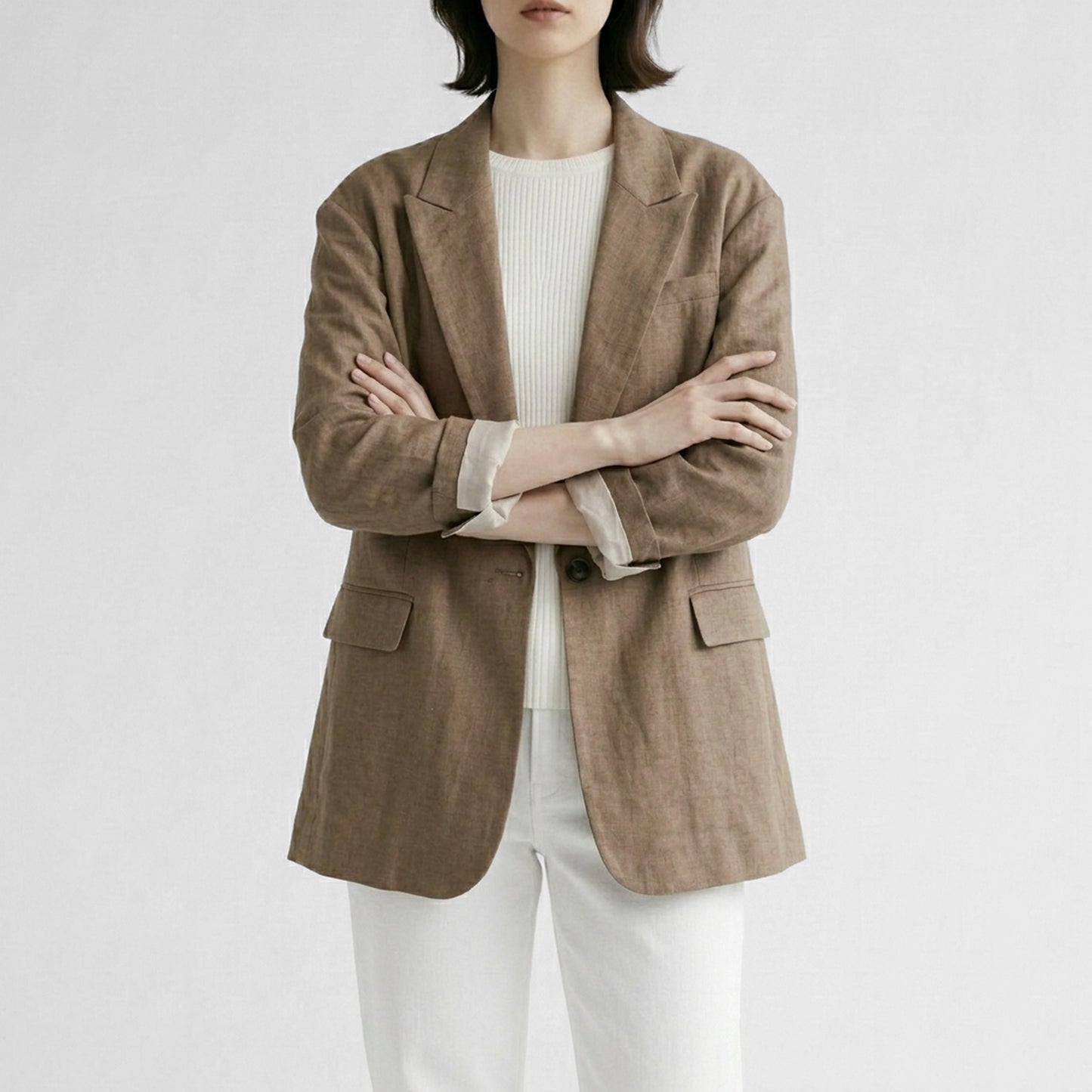 26SS SACRA リネンウールギャバジンジャケット 126101021