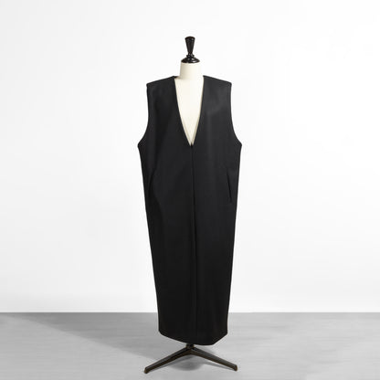 25AW SACRA ハイカウントメルトンワンピース 125607041