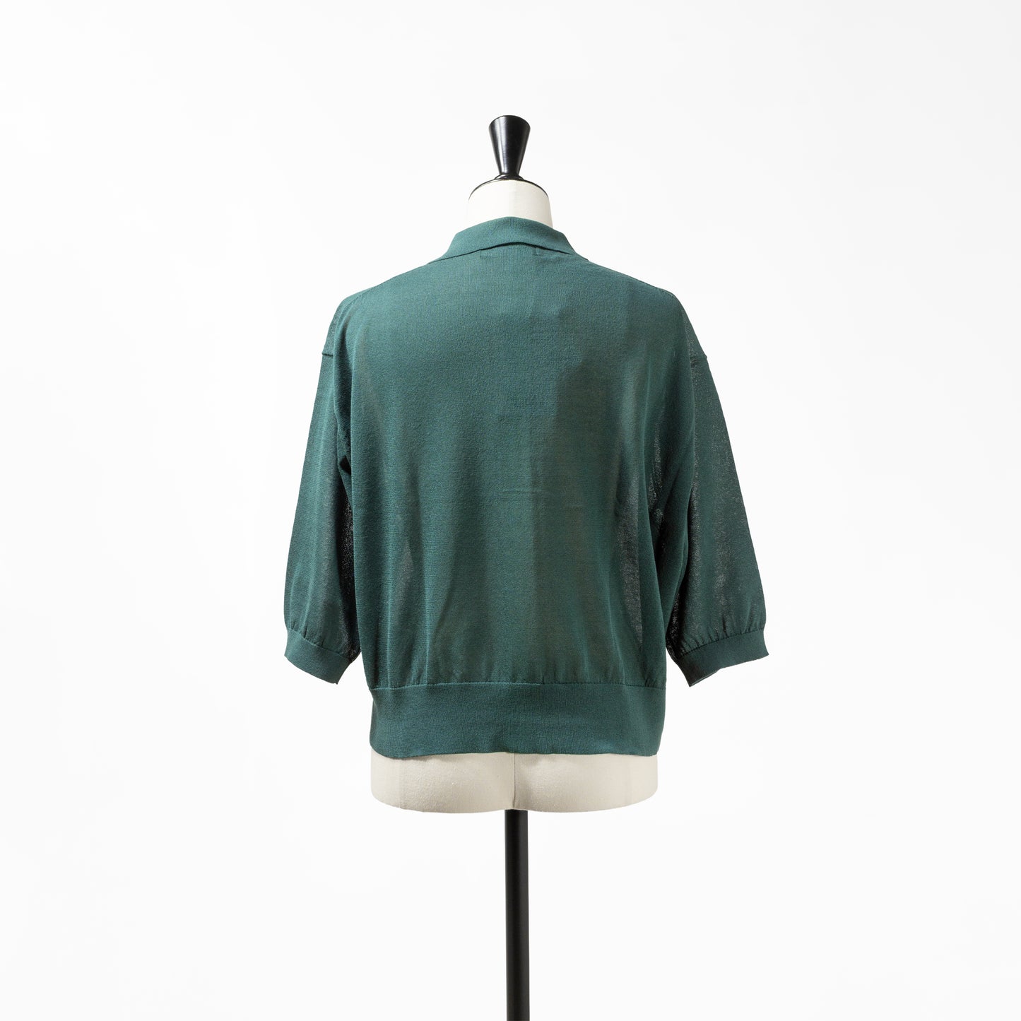 25SS SACRA コットンナイロンスーパーファインツイストポロカーディガン