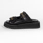 25AW SACRA プードルファーバックルサンダル 125561201