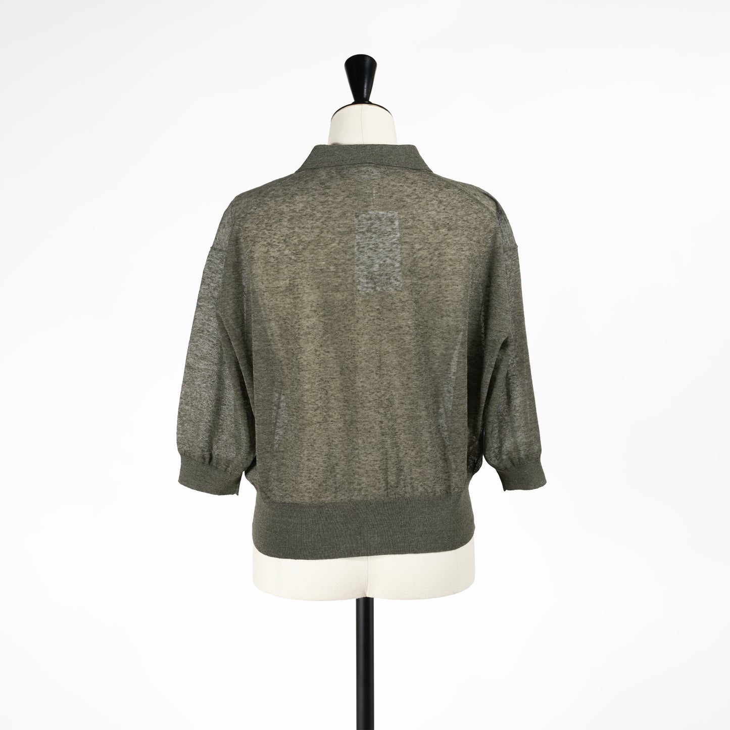 26SS SACRA LI/PL メランジ ポロカーディガン 126131081
