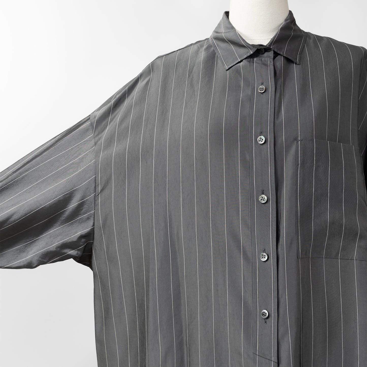 24AW SACRA CUPRA FIBRIL STRIPE SHIRT