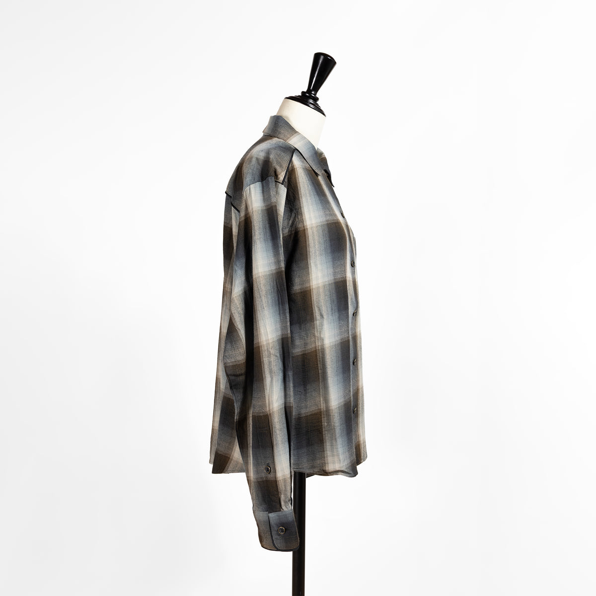 26AW SARAHWEAR オンブレチェック オープンカラーシャツ C53110