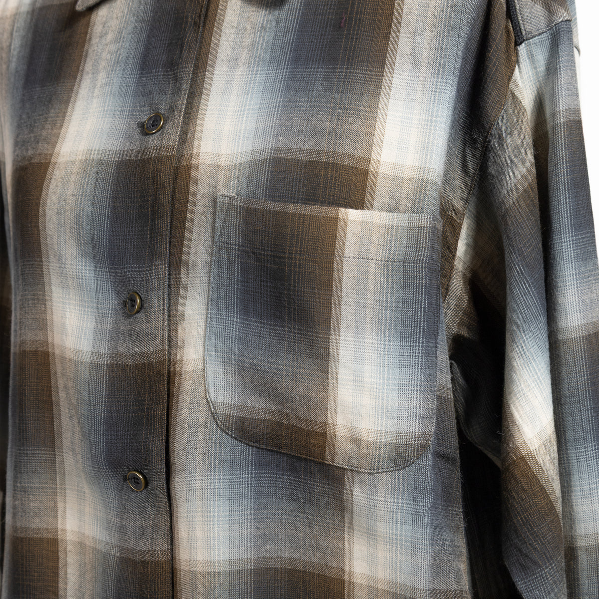 26AW SARAHWEAR オンブレチェック オープンカラーシャツ C53110