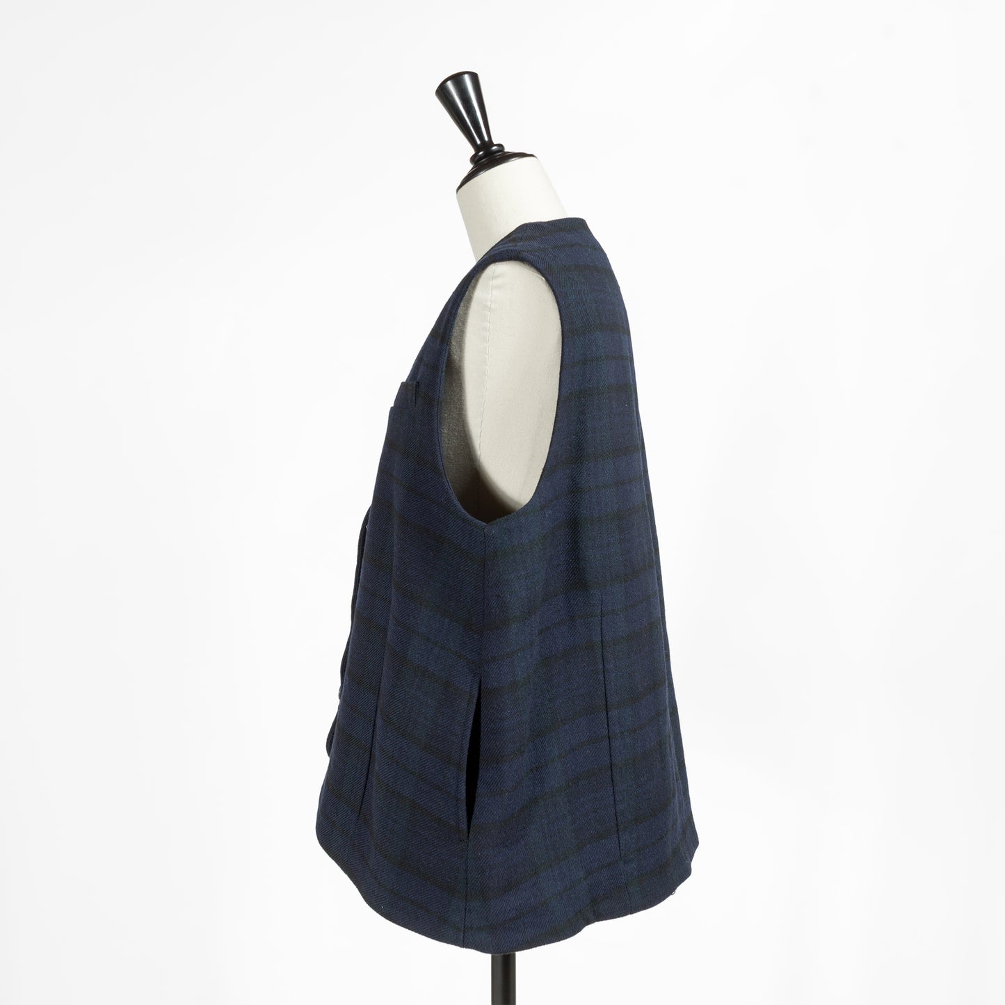 25AW SARAHWEAR コットンウールダークチェックベスト C1136