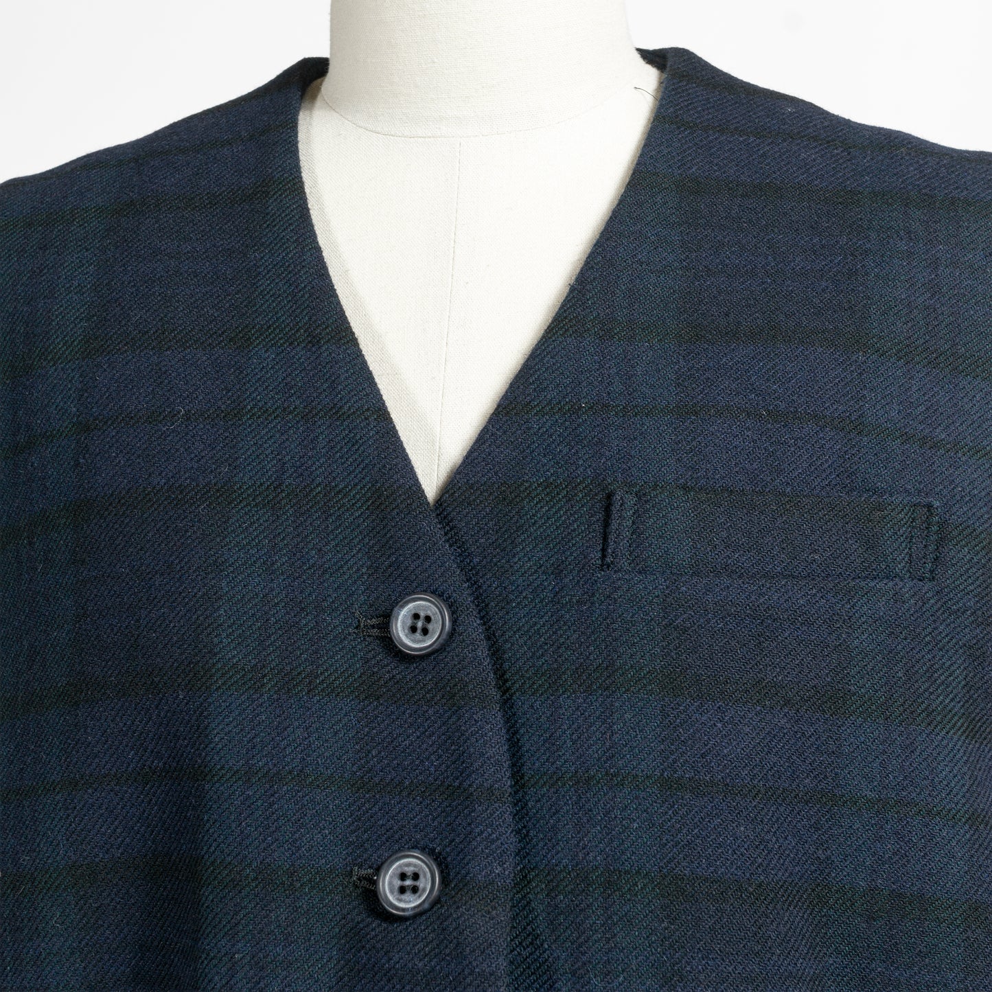 25AW SARAHWEAR コットンウールダークチェックベスト C1136