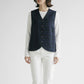 25AW SARAHWEAR コットンウールダークチェックベスト C1136