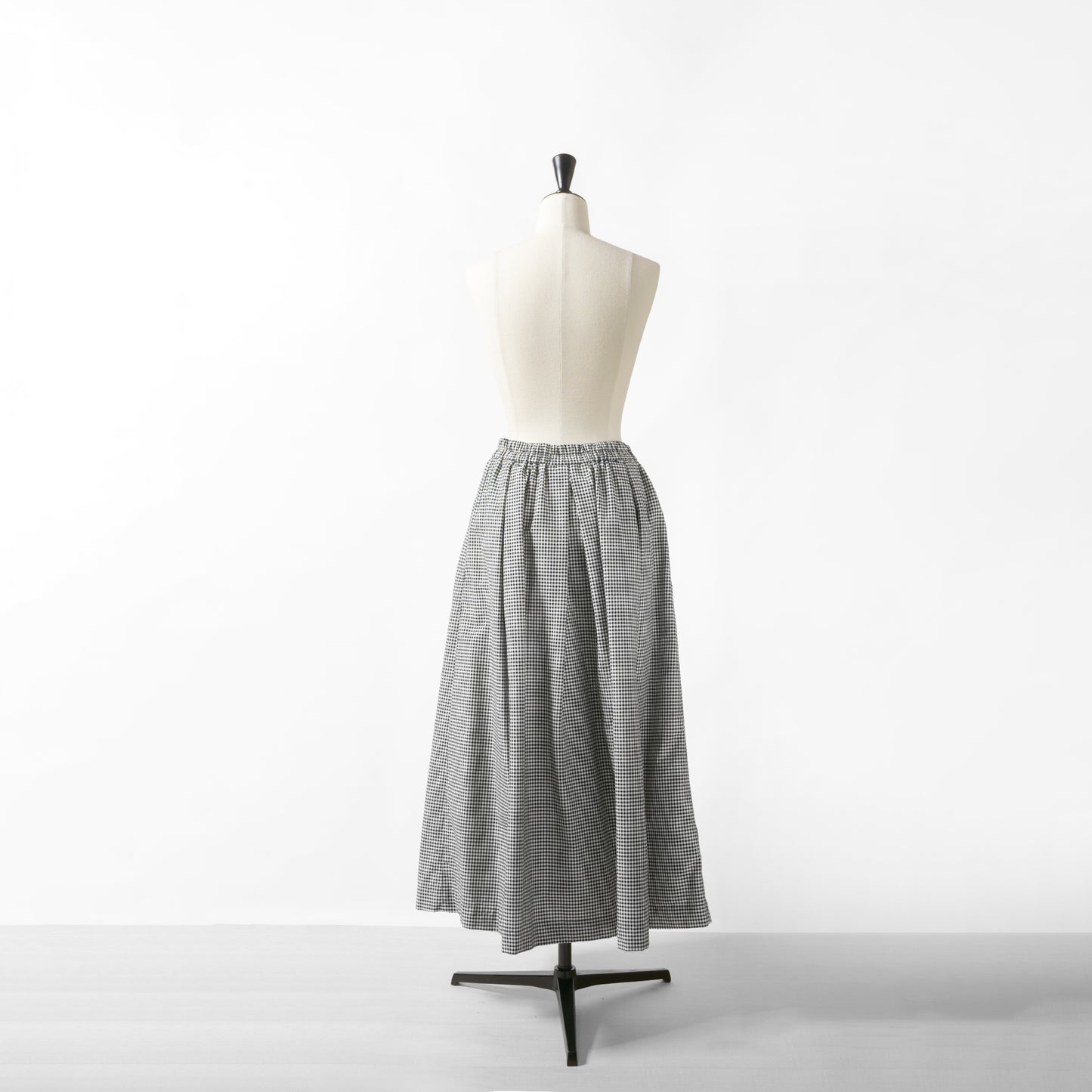 24SS SARAHWEAR Gingham Elastic Tuck Skirt
