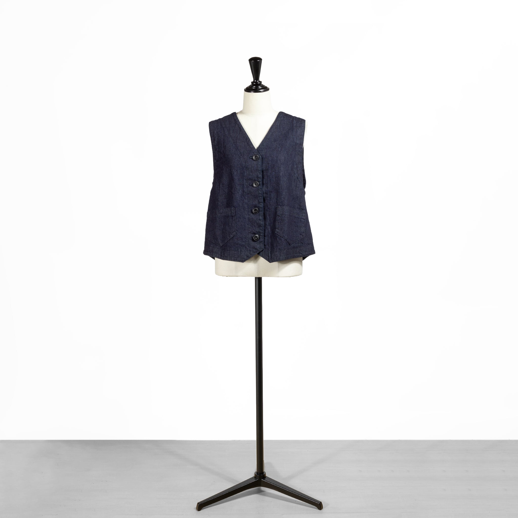 美品　サラウェア Sarahwear リネン 紺色　サロペット　スカート　ロング SARAHWEAR(サラウェア) デニムサロペットスカート(C4186