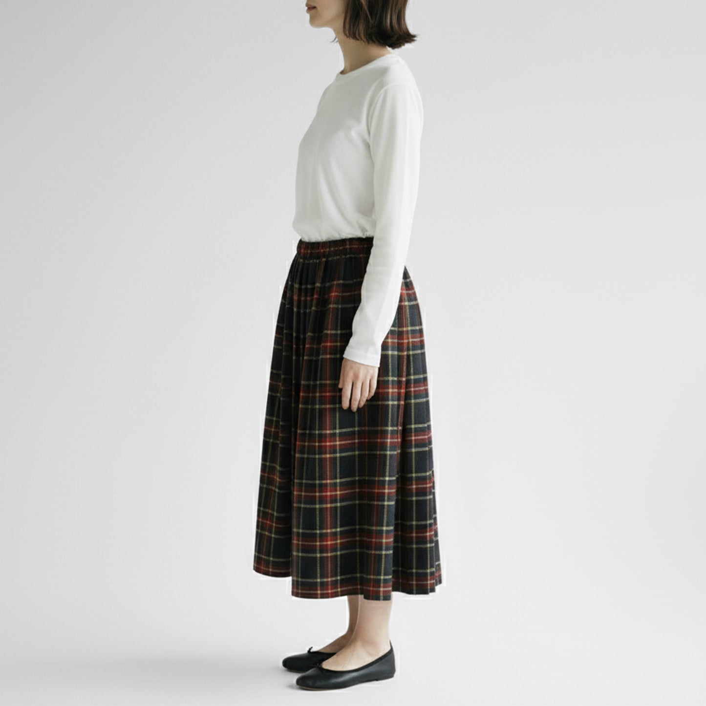 25AW SARAHWEAR ＜Hanna＞ウーステッドタータンプリーツスカート C21652