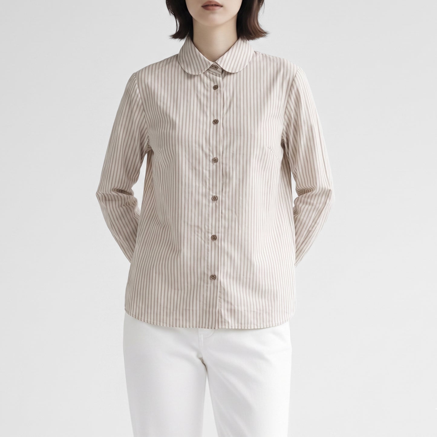 26AW SARAHWEAR ＜Sophia＞コットンポプリン ラウンドカラーシャツ C5312