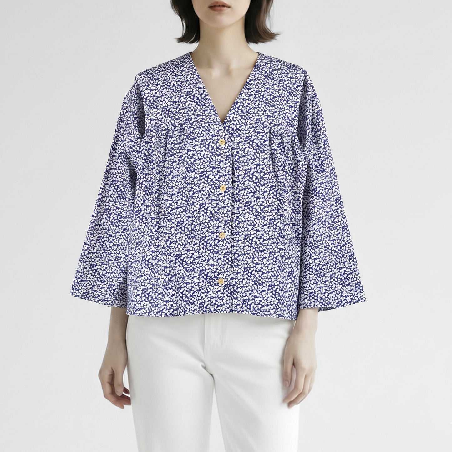 26SS SARAHWEAR リバティプリント ファーマーズブラウス C53109