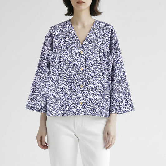 26SS SARAHWEAR リバティプリント ファーマーズブラウス C53109
