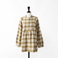 24AW SARAHWEAR COTTON WOOL CHECK BLOUSE