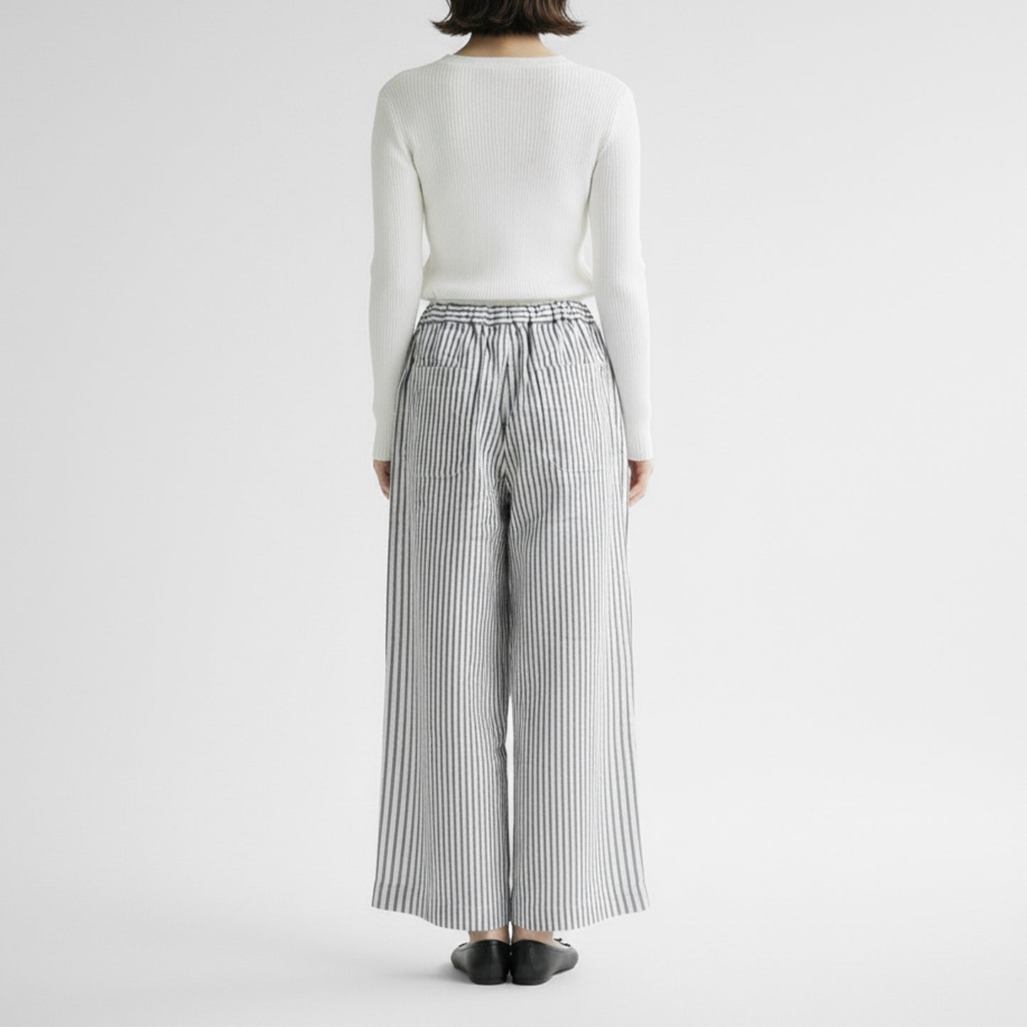 26SS SARAHWEAR ヒッコリーソフトバギーパンツ C30601