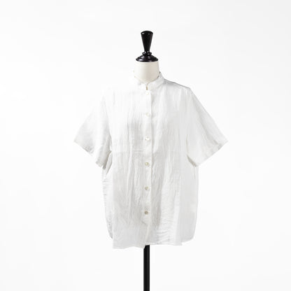 25SS SARAHWEAR リネン半袖スタンドカラーシャツ