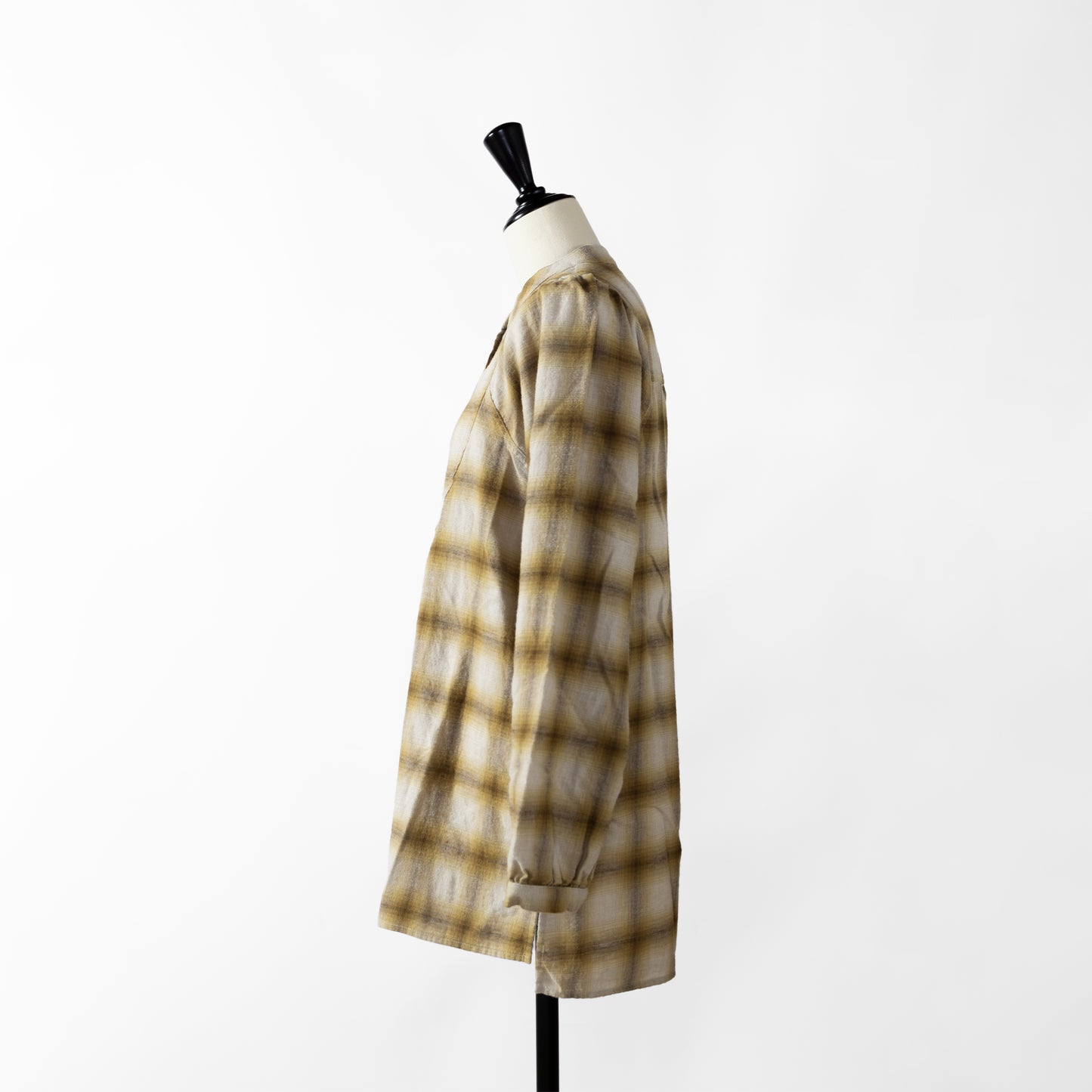 24AW SARAHWEAR COTTON WOOL CHECK BLOUSE