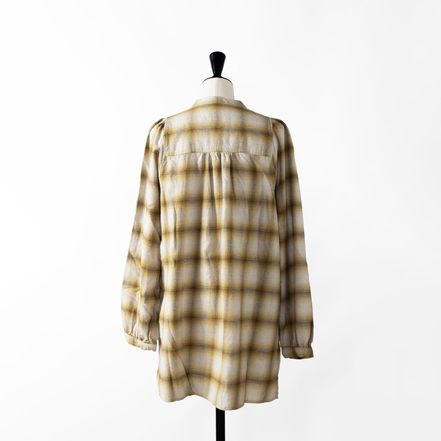 24AW SARAHWEAR COTTON WOOL CHECK BLOUSE