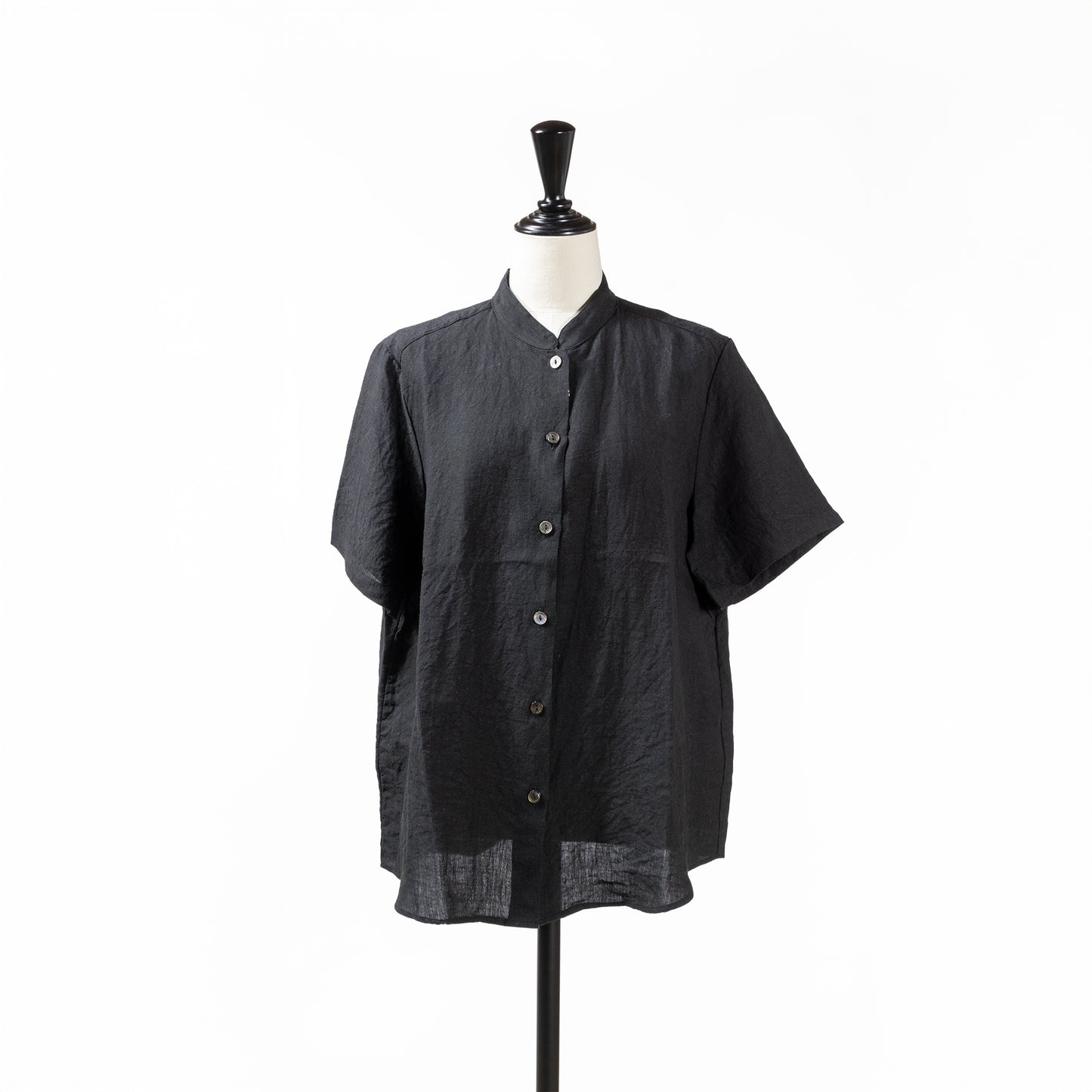25SS SARAHWEAR リネン半袖スタンドカラーシャツ