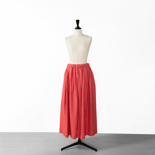 24SS STAMP AND DIARY LINEN TUCK GATHER SKIRT