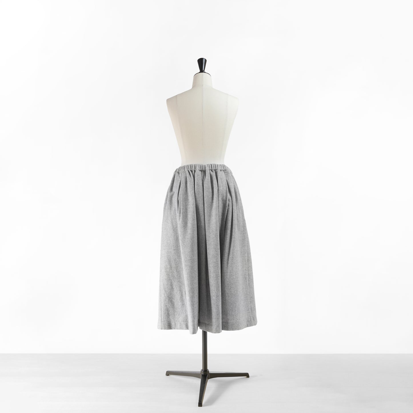 STAMP AND DIARY WOOL CHECK TUCK GATHER SKIRT