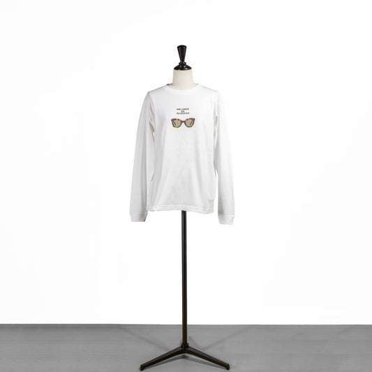 25AW ANGE IN DISGUISE プリントロングスリーブTシャツ ホワイト
