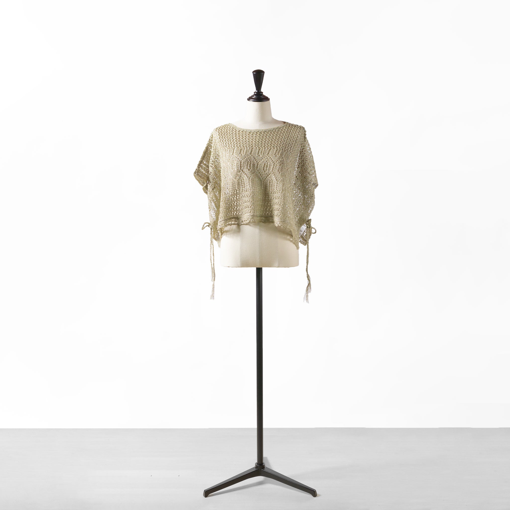 24SS TICCA Lamé Jacquard Poncho