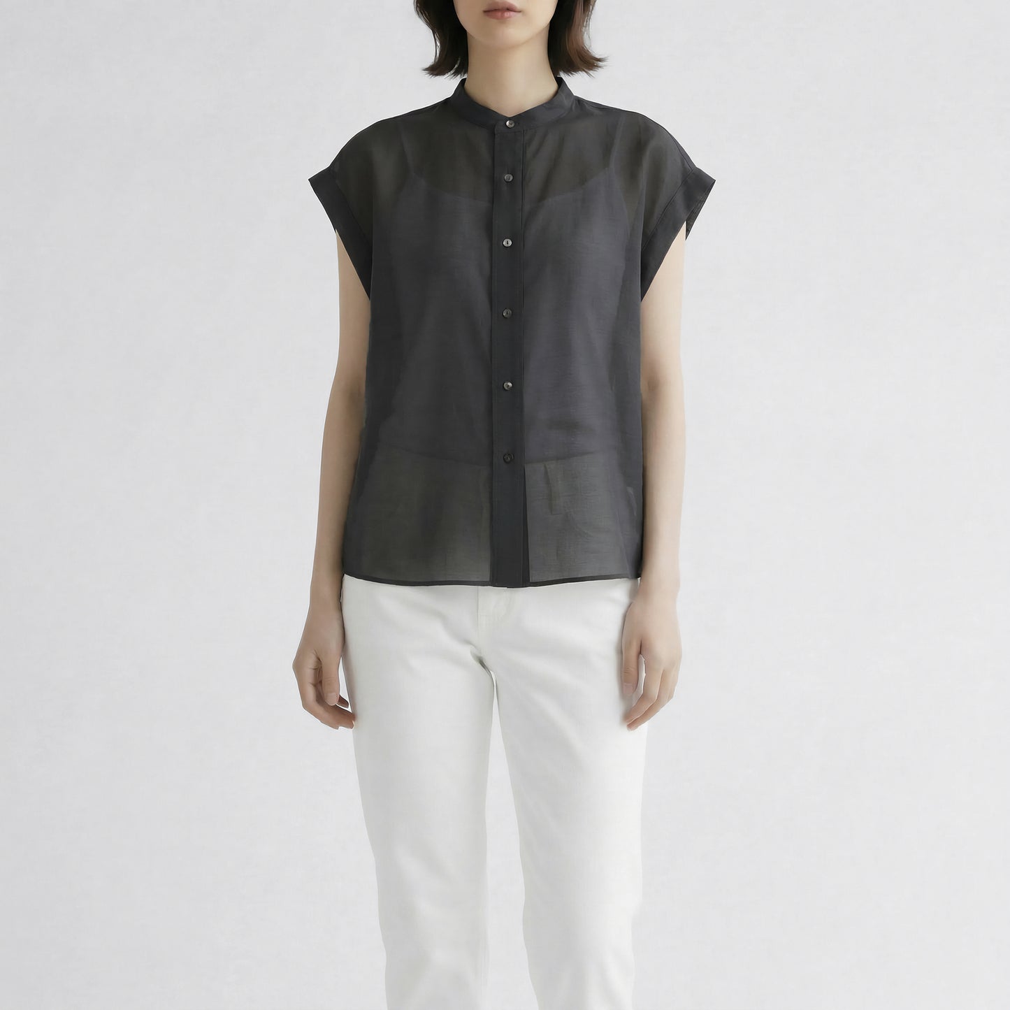 26SS TICCA コットンシルク フレンチシャツブラウス TBFS-111