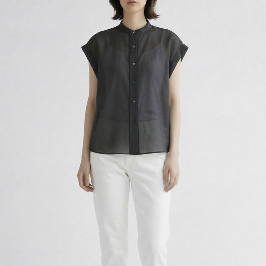 26SS TICCA コットンシルク フレンチシャツブラウス TBFS-111