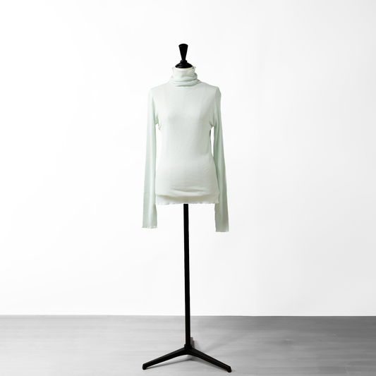 24AW TICCA WOOLSILK BOTTLE-NECK PULLOVER