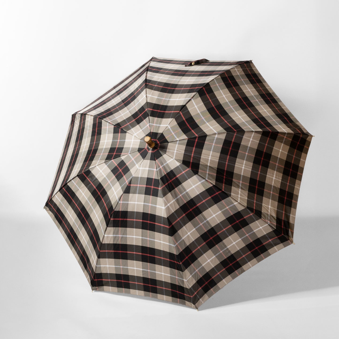 24AW Traditional Weatherwear UMBRELLA BAMBOO LITE TARTAN CHECK