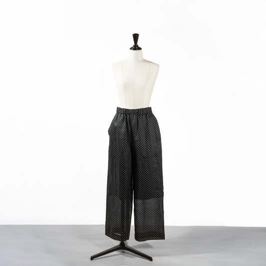 25SS utilité リネンドットプリントストレートパンツ