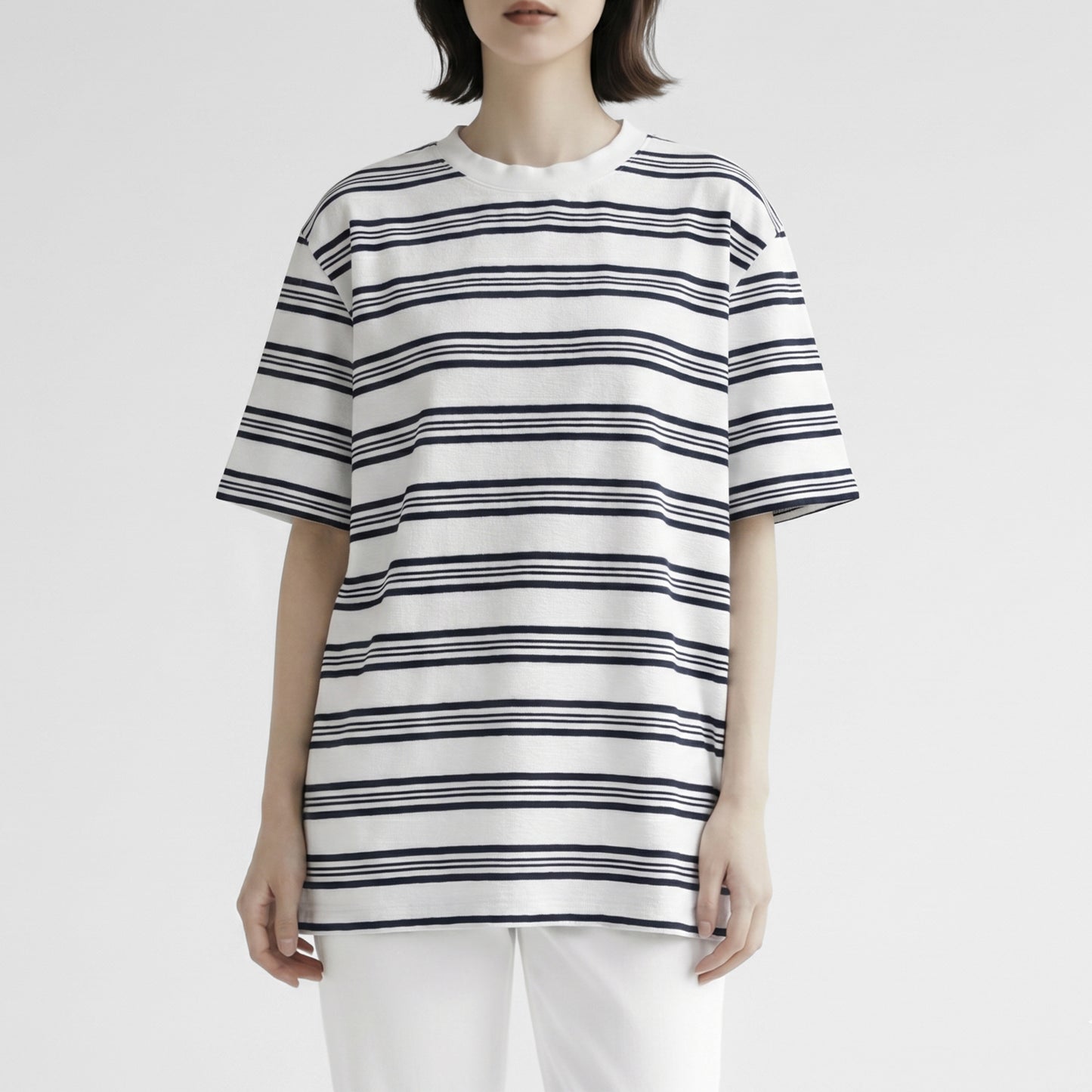 26SS Wax london ディーン ショートスリーブ Tシャツ THIN TEXTURED STRIPE