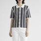 26SS Wax london ストライプクロシェ ポルトシャツ SS26-KNT-PRT-CCC-EBK