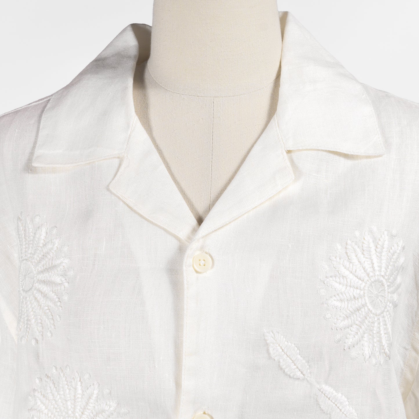 26SS Wax london ディドコットシャツ チャンキーフラワー SS26-SSS-DID-CCZ WHI