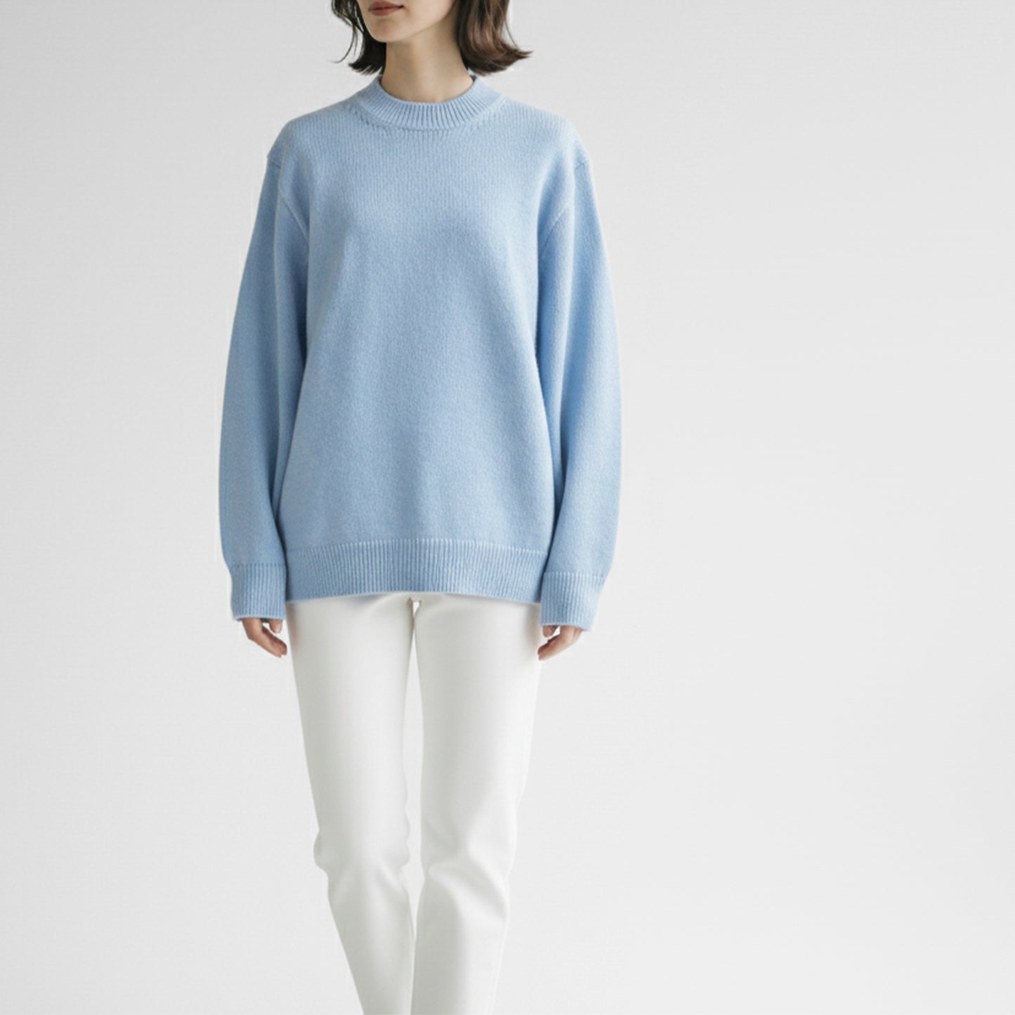 25AW Yonetomi ウォッシャブル紡毛メリノプルオーバー 95-254-038