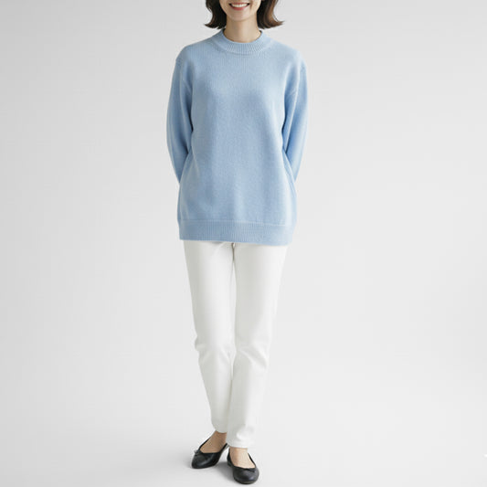 25AW Yonetomi ウォッシャブル紡毛メリノプルオーバー 95-254-038