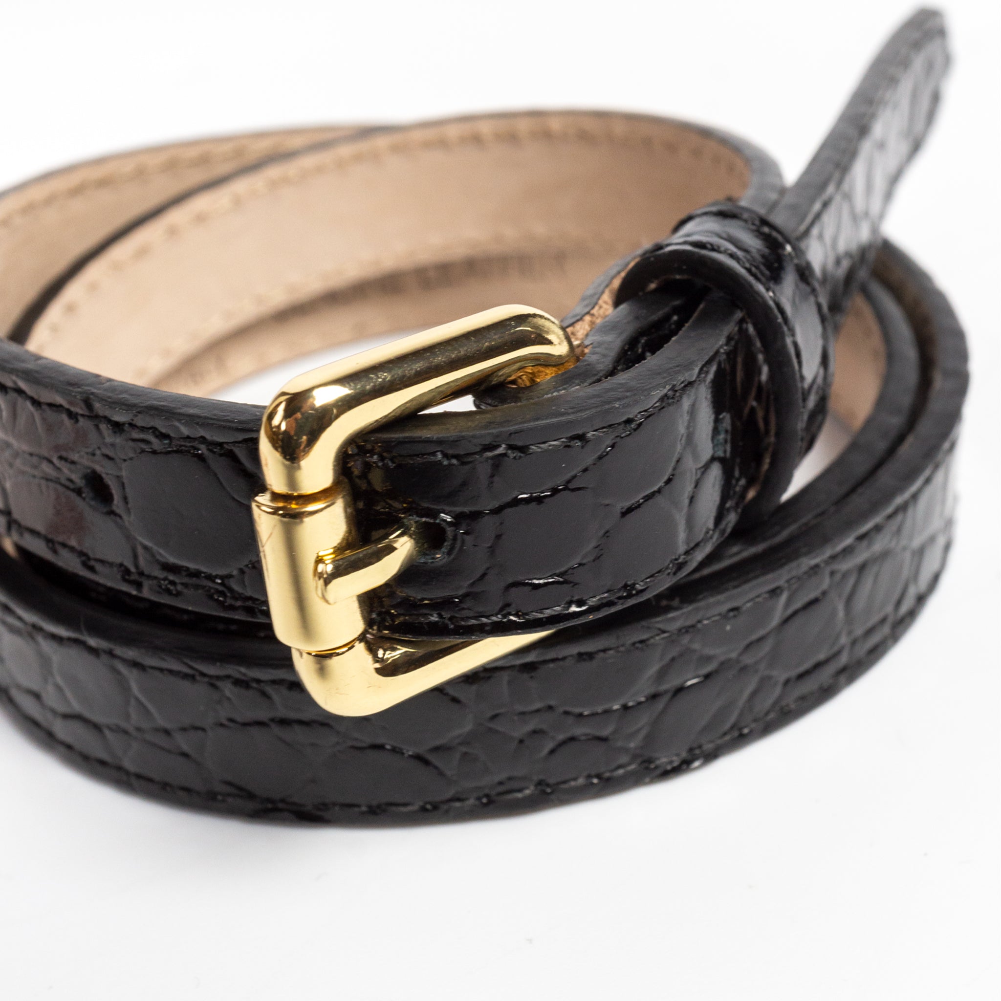 LEFIJE CROCO STAMP BELT