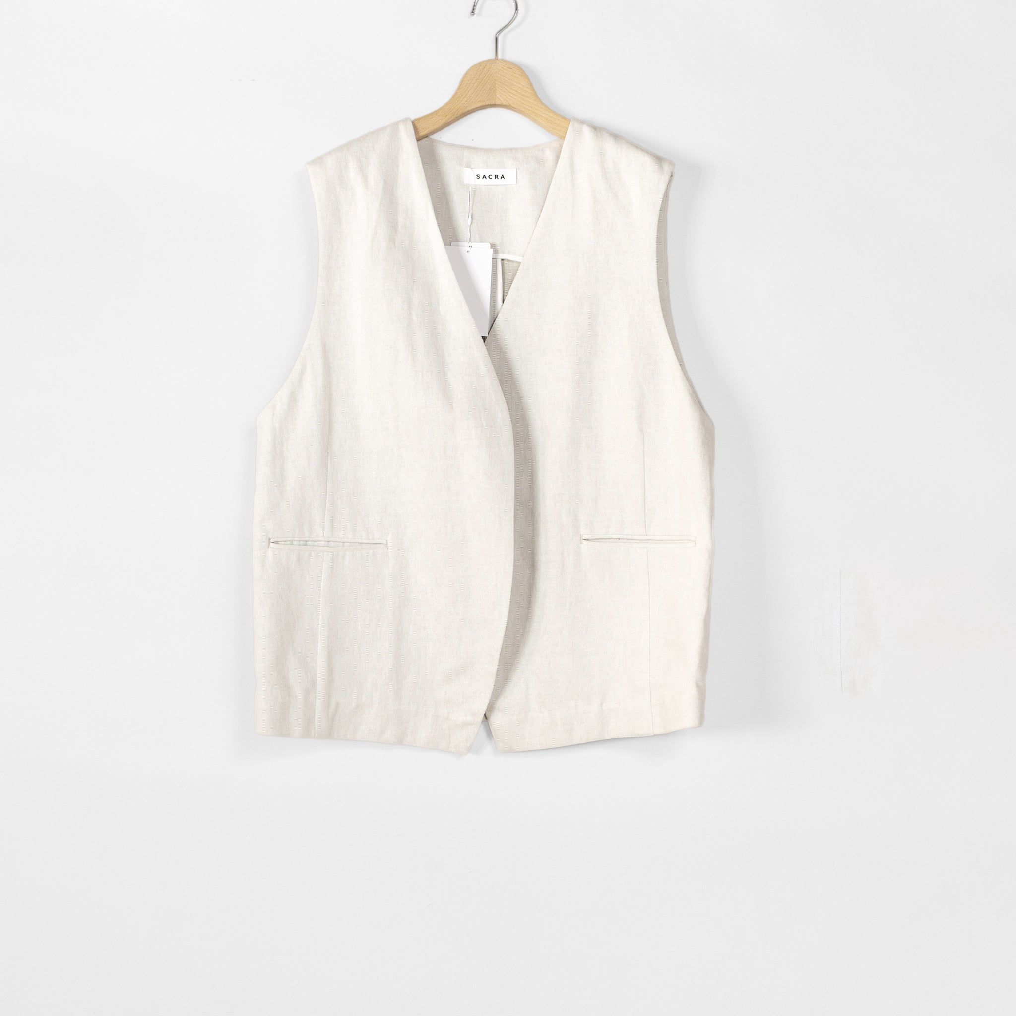 SACRA COTTON LINEN TWILL GILET