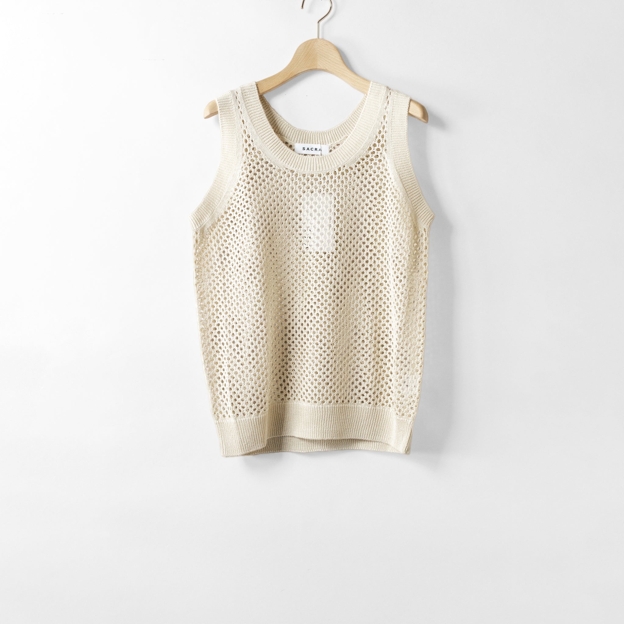 SACRA GIMA COTTON MESH TOP