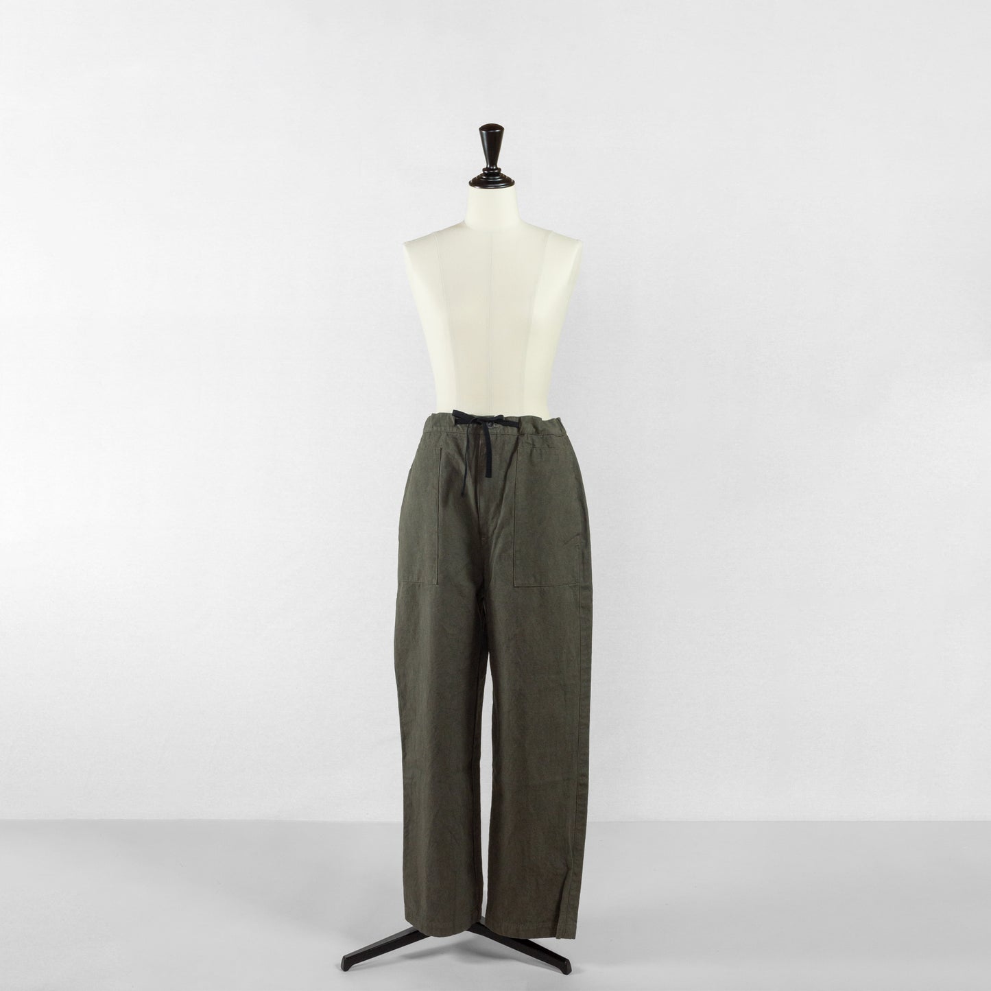 SARAHWEAR COTTON LINEN CANVAS SOFT TAPERED PANTS